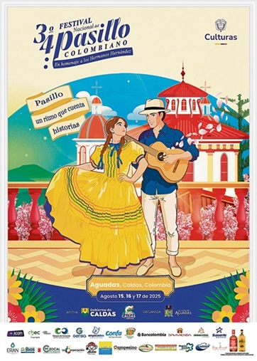 300 concursantes comienzan a llegar hoy a Aguadas para la trigesimocuarta edición del Festival Nacional del Pasillo Colombiano. Participarán en las modalidades vocal, instrumental, solistas, duetos, tríos y conjuntos. Habrá desfile folclórico, conciertos dialogados, encuentro de compositores y capacitación para niños. Por Caldas estarán Sara Rodríguez Campuzano, María José Henao Salazar, Musax Ensamble, Dueto Prisma, Agrupación folclórica de Pura Cepa. El Festival va hasta el domingo.