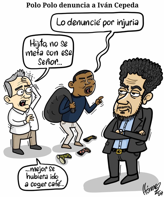 Caricatura 12 de diciembre del 2024: Miguel Polo Polo denuncia a Iván Cepeda