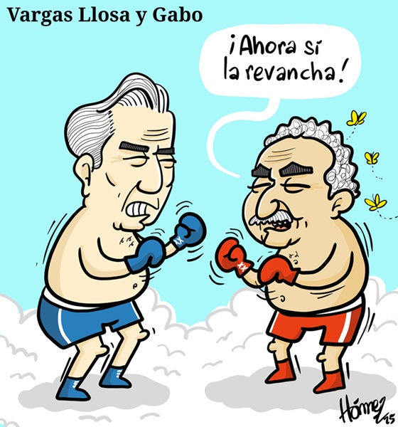 Caricatura 15 de abril del 2025: Vargas Llosa y Gabo