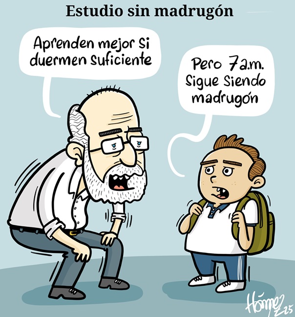 Caricatura 23 de abril del 2025: Estudio sin madrugón en Colombia