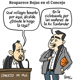 Caricatura 22 de mayo del 2025: Reaparece el alcalde Jorge Eduardo Rojas en el Concejo de Manizales