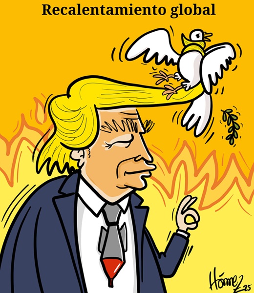 Caricatura 23 de junio del 2025: recalentamiento global