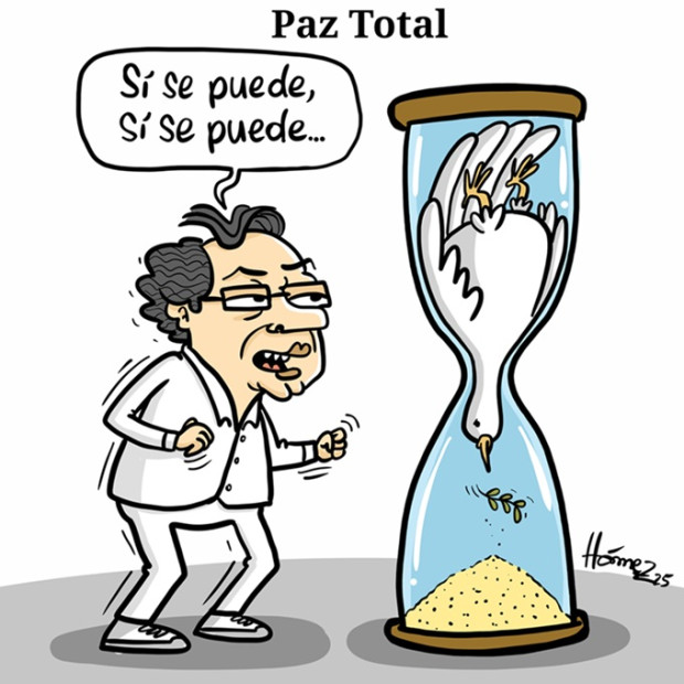 Caricatura 2 de julio del 2025: Paz Total de Petro