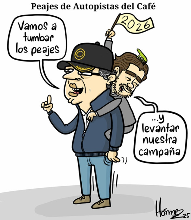 Caricatura 29 de agosto del 2025: Peajes de Autopistas del Café