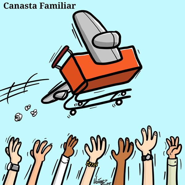 Caricatura 12 de septiembre del 2025: Canasta familiar