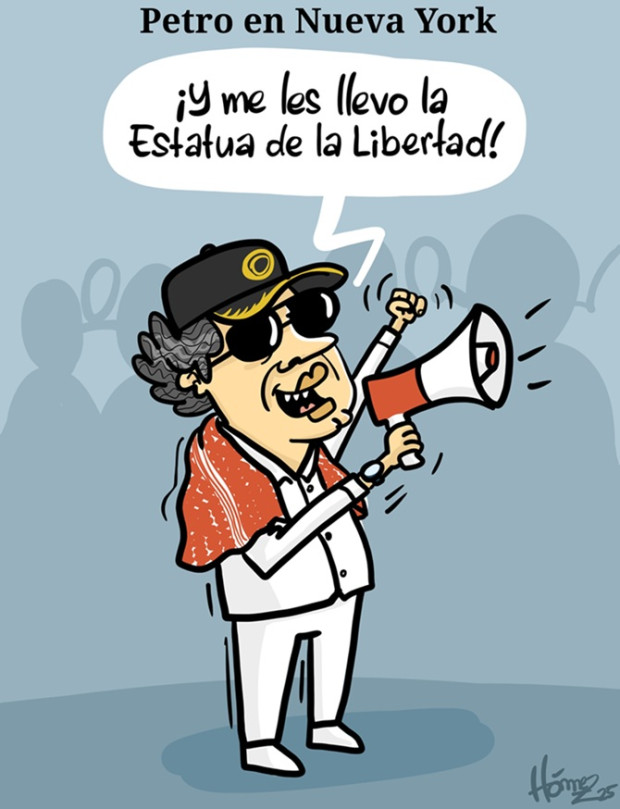Caricatura 27 de septiembre del 2025: Petro en Nueva York