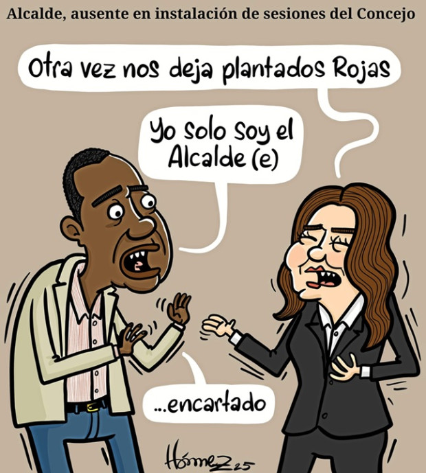 Caricatura 3 de octubre del 2025: Alcalde de Manizales, ausente en instalación de sesiones del Concejo
