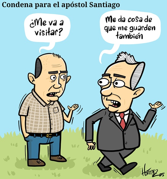 Caricatura 29 de noviembre del 2025: Condena para el apóstol Santiago Uribe