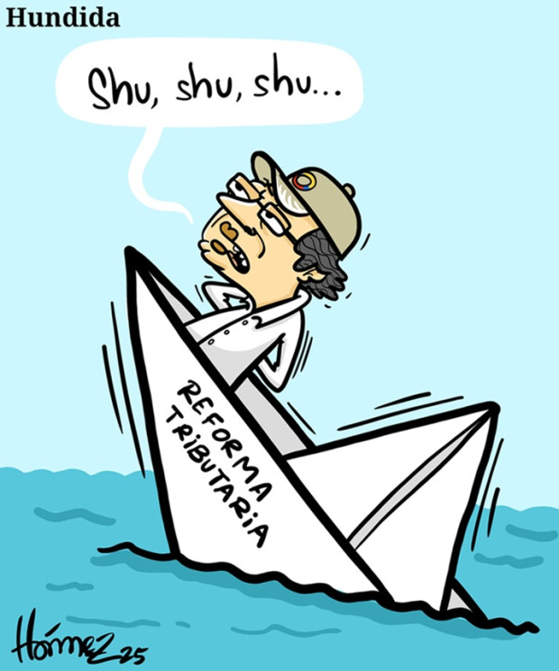 Caricatura 10 de diciembre del 2025: Hundida la reforma tributaria