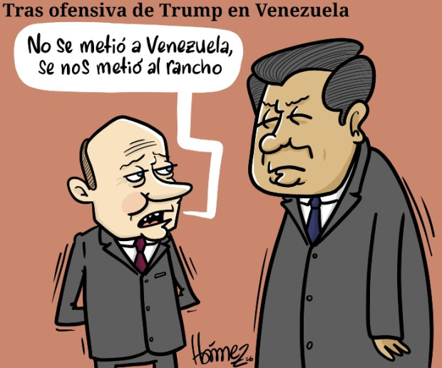 Caricatura 9 de enero del 2026: Tras ofensiva de Trump en Venezuela