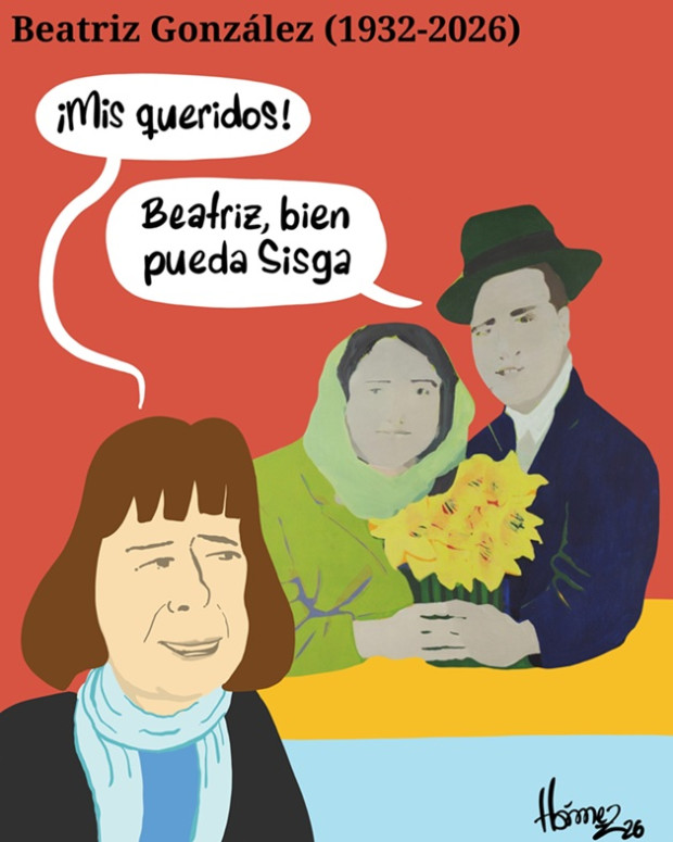 Caricatura 12 de enero del 2026: Beatriz González (1932-2026)