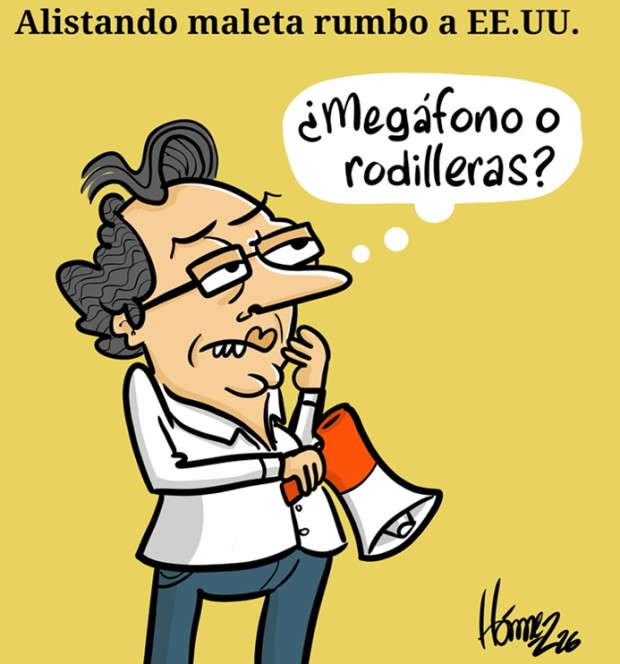 Caricatura 19 de enero del 2026: Alistando maleta rumbo a Estados Unidos
