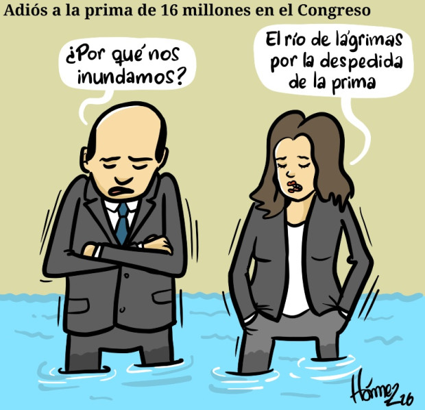 Caricatura 21 de enero del 2026: Adiós a la prima de $16 millones en el Congreso
