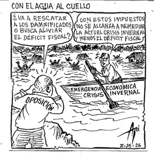 Caricatura 1 de marzo del 2026: Con el agua al cuello