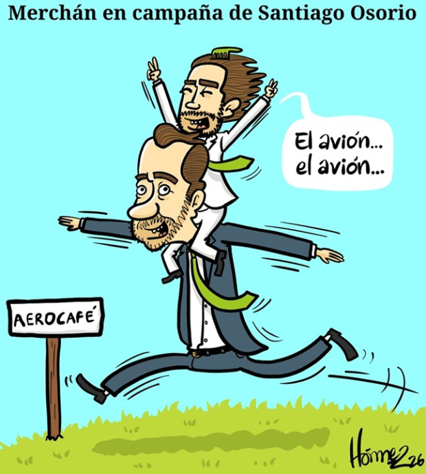 Caricatura 3 de febrero del 2026: Merchán en campaña con Santiago Osorio