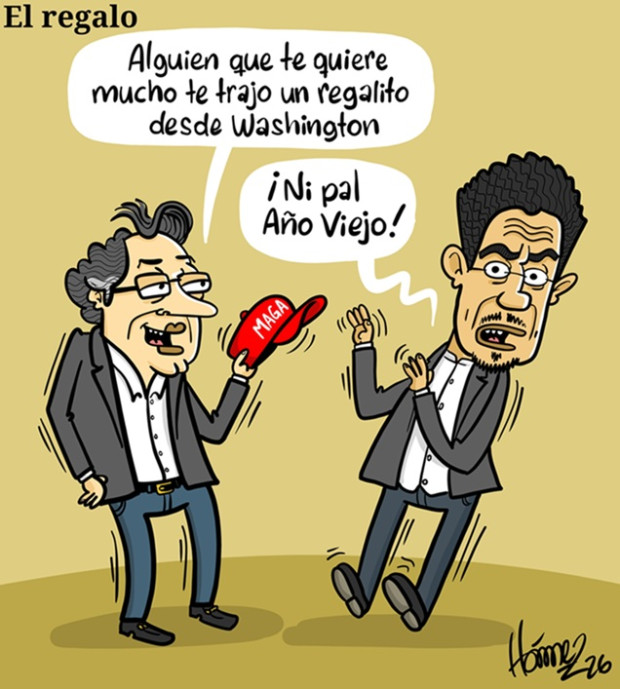 Caricatura 9 de febrero del 2026: el regalo de Gustavo Petro a Iván Cepeda