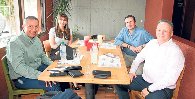 Jorge Toro, Marcela Jaramillo, Alejandro Arango y Henry Fernández, de Induma.
