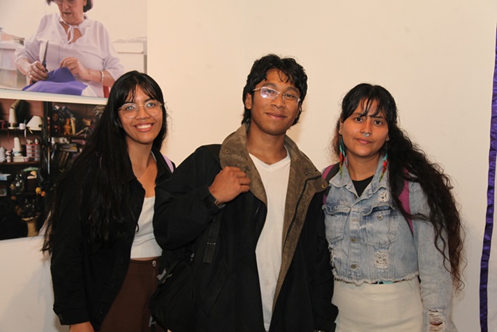 Ana Cristina Narváez, Daniel Betancur y Maryori Jacanamejoy.