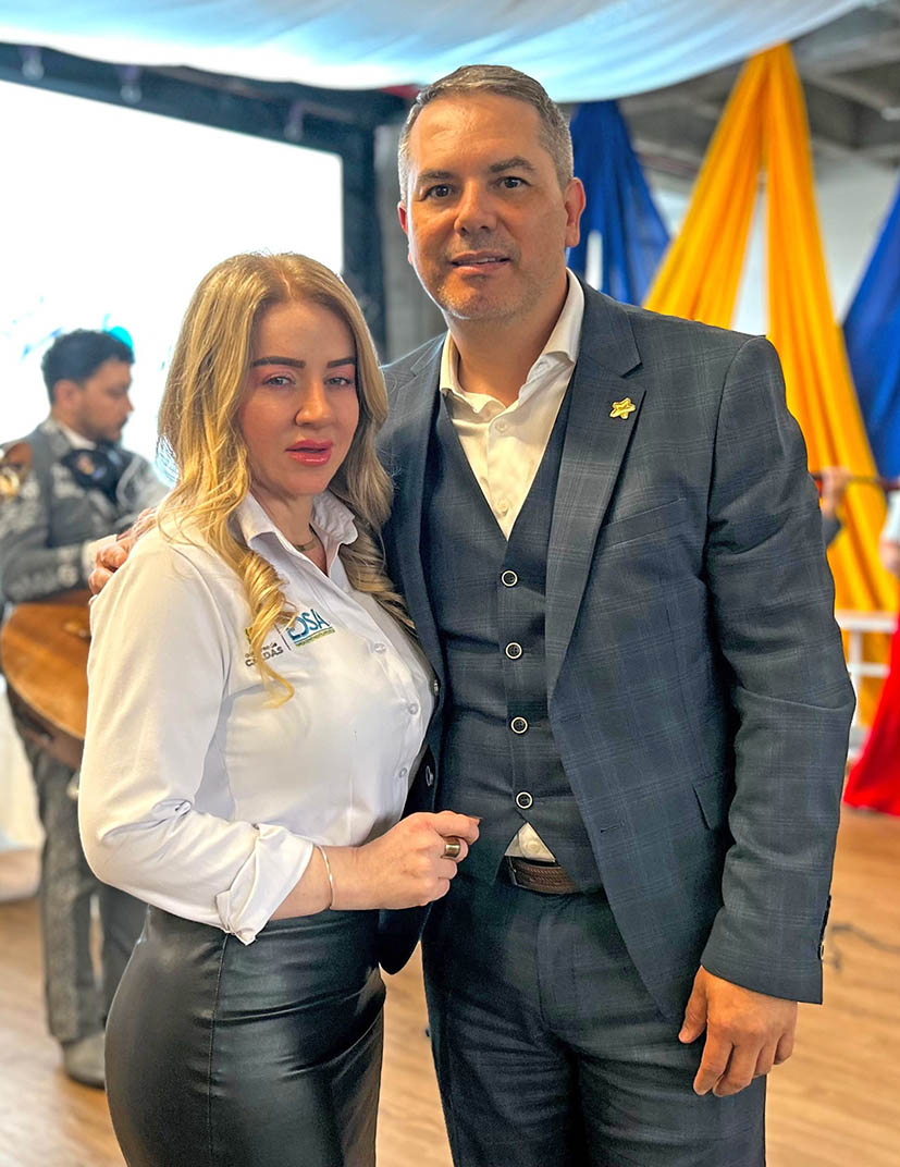 Mariana Gómez Zuluaga, gerente de la Empresa Departamental para la Salud (EDSA), y José Julián Hurtado, gerente general de Susuerte S.A.