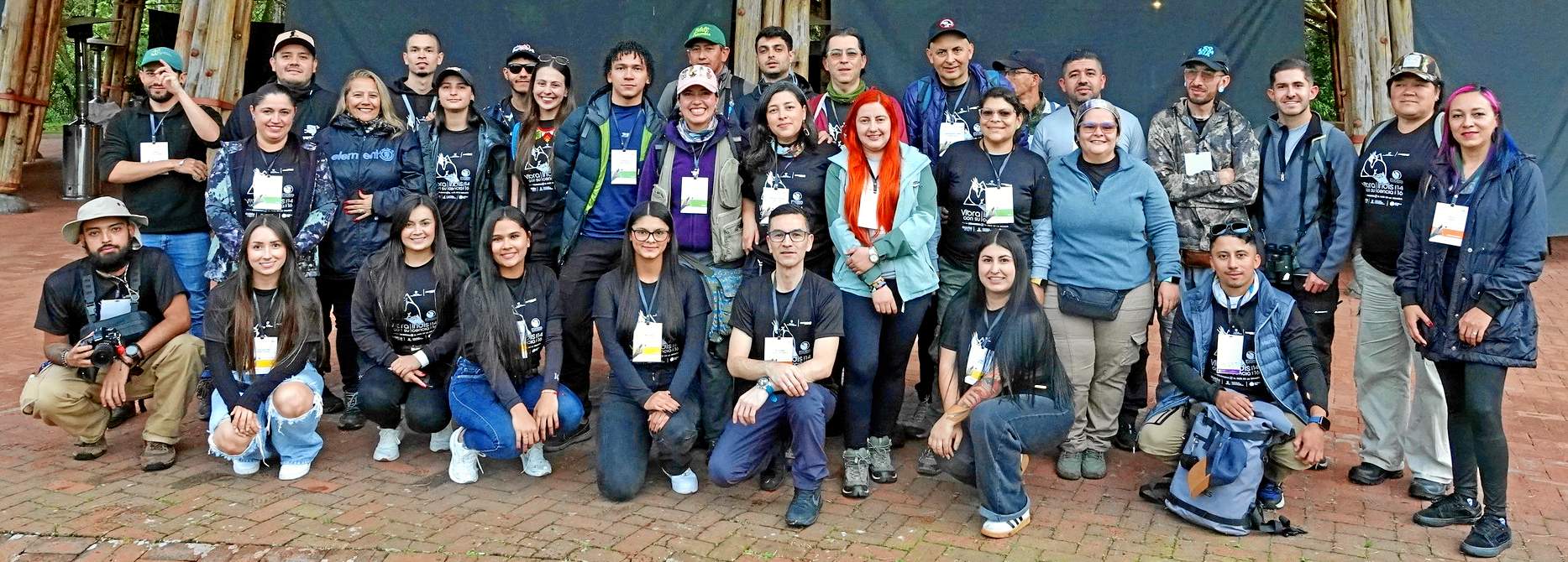 Guías y miembros de logística del evento de aviturismo.