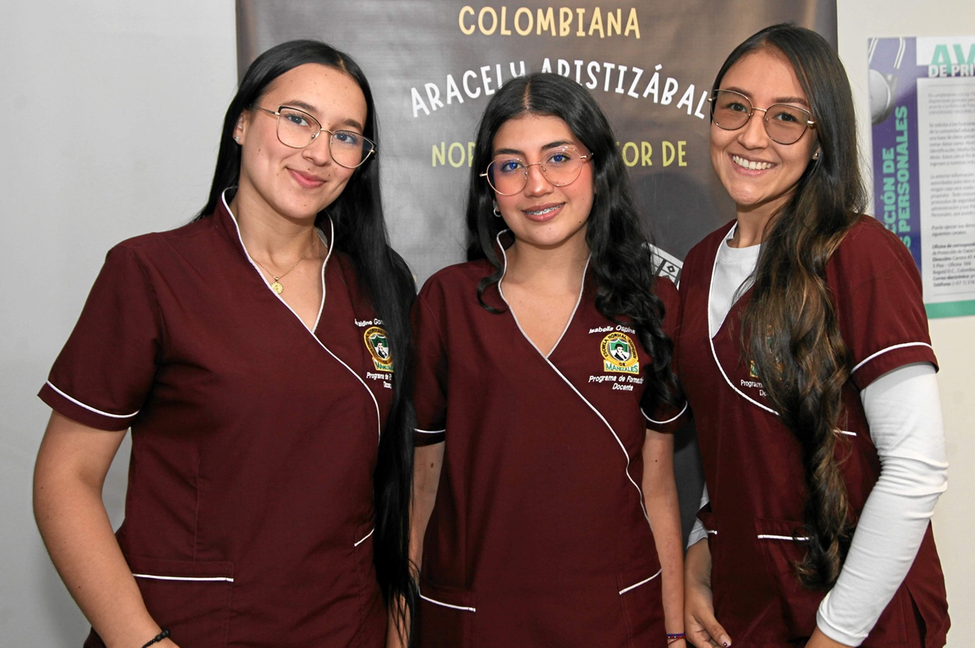 Geraldine Gonzalez, Isabella Ospina y Katherine Martínez