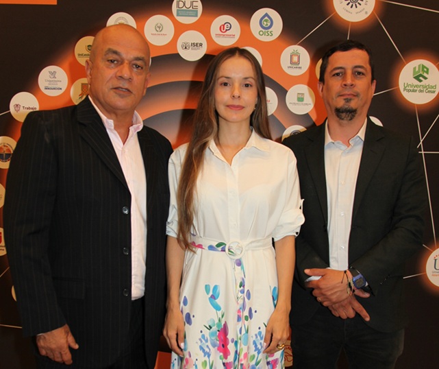 John Jairo Echeverry, Natalia Rodríguez y Alexánder González.