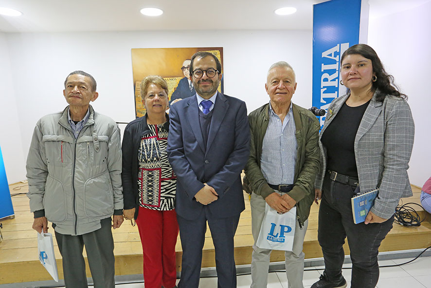 Manuel José Marulanda, Eunice López Londoño, Fernando-Alonso Ramírez, José Wilmar Salazar y Margaret Sánchez.