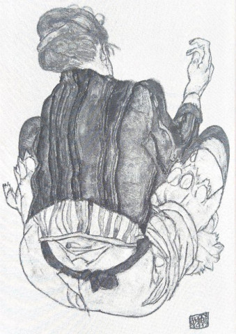 Ilustración interior. Se encuentran varias como esta, de Egon Schiele.