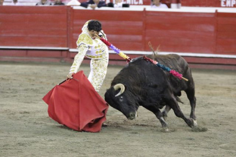 Derechazo de Juan de Castilla al toro Fulero de 442 kg.