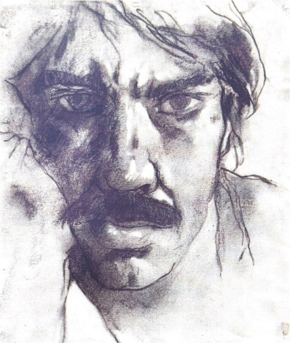 Autorretrato de Luis Caballero.