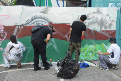 Grafitis que relacionan lo underground con la Feria de Manizales fueron realizados por dos grupos locales.