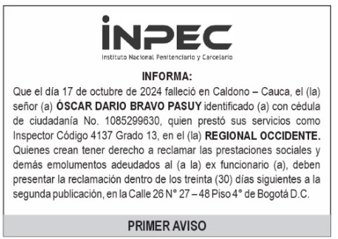 OSCAR DARIO BRAVO PASUY