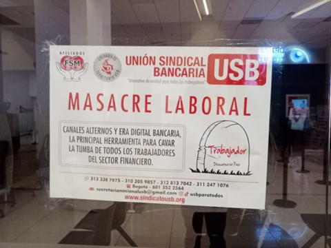 Protesta de trabajadores bancarios Foto | LA PATRIA