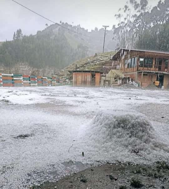 granizada en zona rural de San Félix