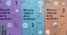 Portadas de los tres tomos de la serie de libros Historia cultural de la medicina.