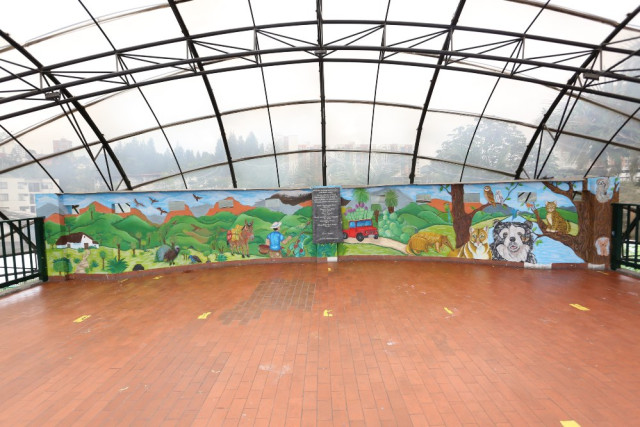  Murales presentado por las estudiantes.