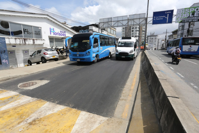Se repuso la malla vial en el sentido El Cable - Batallón Ayacucho, en el sector La Camelia.