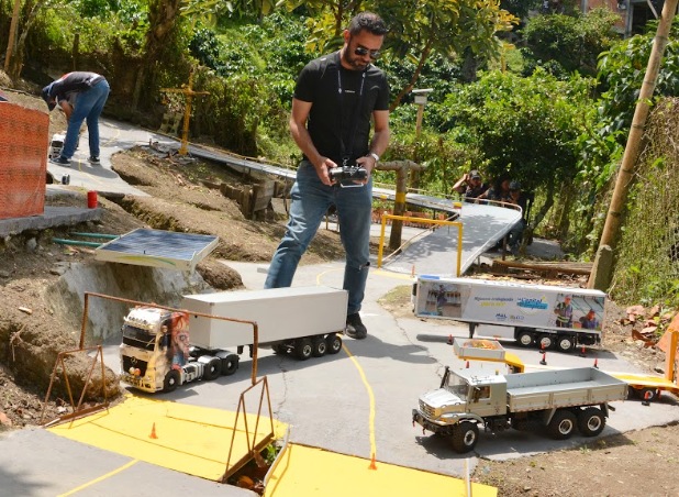 Pista de 140 metros en el Bajo Tablazo, Manizales.