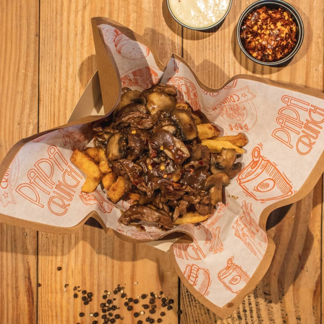 Papa Crunch en lomo pimienta