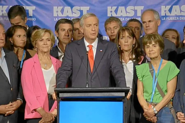 El candidato a la Presidencia de Chile José Antonio Kast (Partido Republicano).