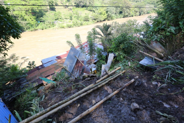 Deslizamiento en el sector de Los Chorros de Arauca. 