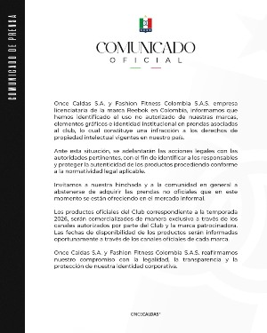 Once Caldas y la Liga BetPlay I 2026.