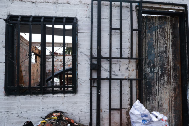 incendio sector Nuevo Armenia