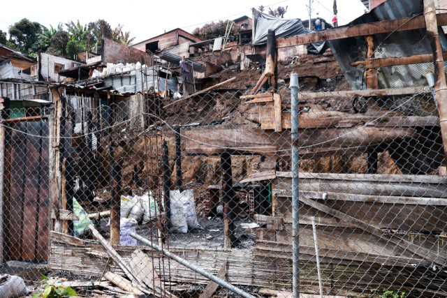 incendio sector Nuevo Armenia