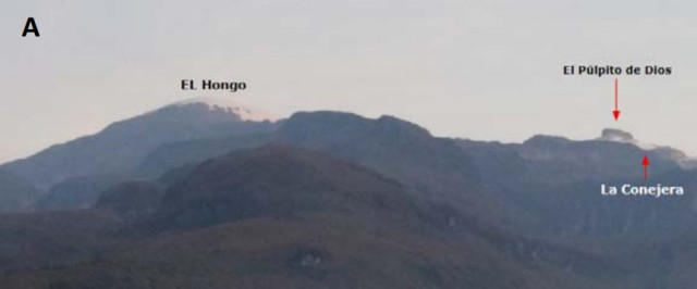 Fotografía aérea del VNSI vista desde el Oeste del domo Norte con el glaciar El Hongo y a la derecha el domo Central y el relicto del glaciar Central en el 2018 (denominado La Conejera por el Ideam).