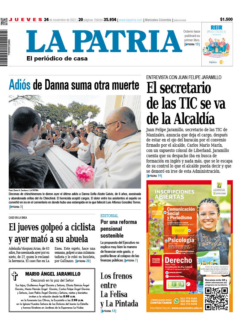 Portada 24 de noviembre del 2022