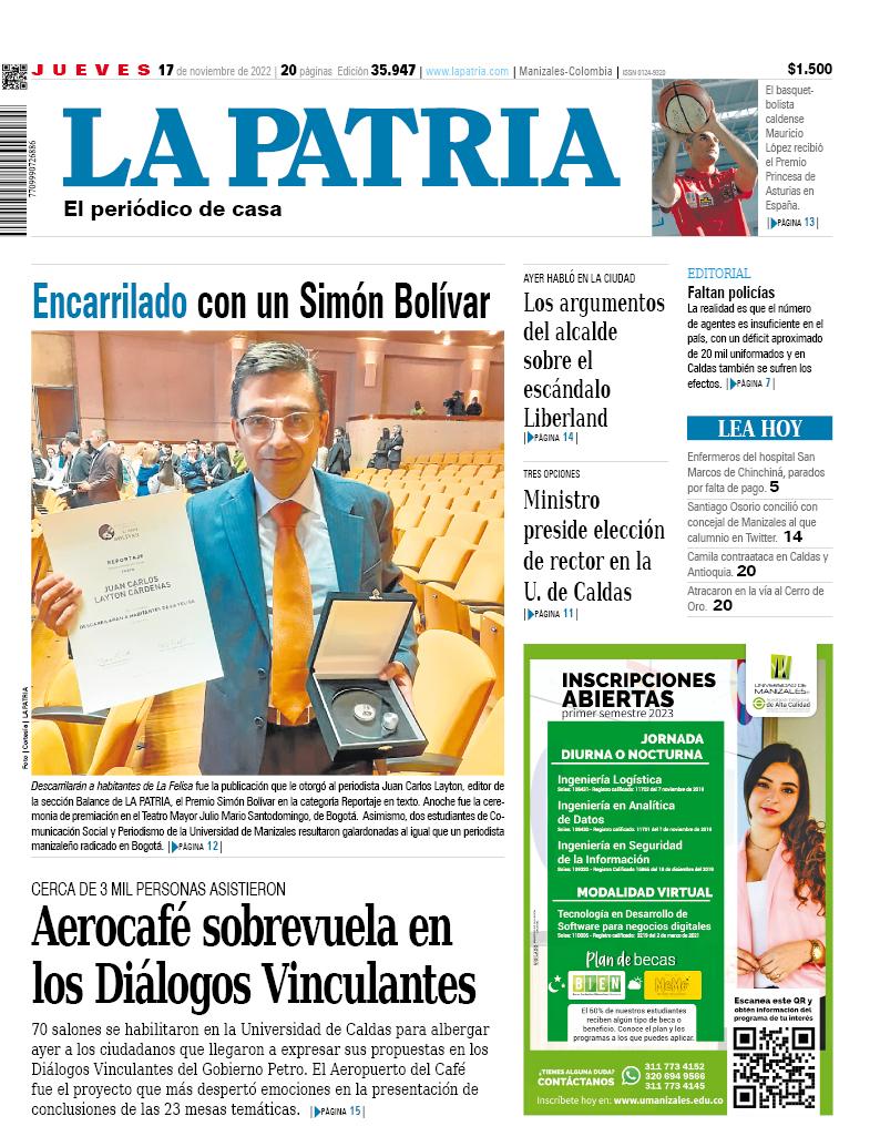 Portada 17 de noviembre del 2022