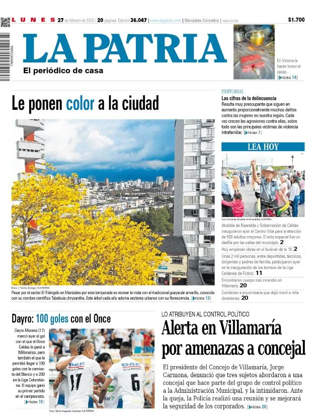 Portada 27 de febrero del 2023