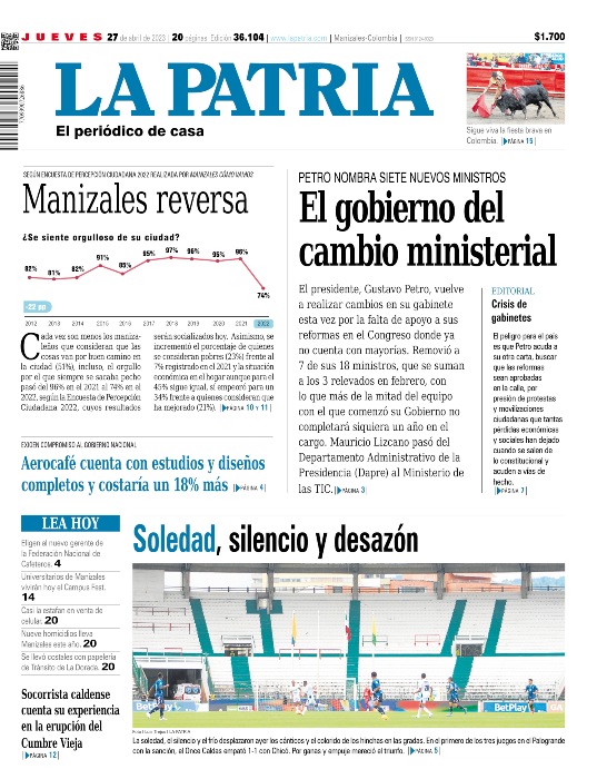 Portada 27 de abril del 2023