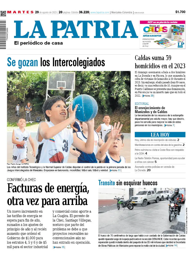 Portada 29 de agosto del 2023